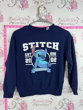 Disney sweater Stitch Legendary Graphic Crewneck Sweater - Navy Blue